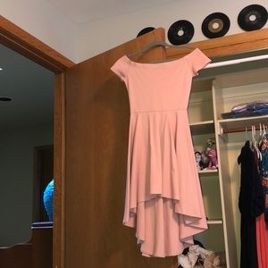 Pink high-low dress